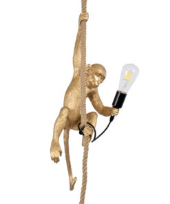 GloboStar® GLOBOSTAR® APES 01803 Μοντέρνο Κρεμαστό Φωτιστικό Οροφής με Ντουί 1 x E27 AC 220-240V IP20 - Χρυσό & Μπεζ - Μ26 x Π28 x Υ69cm