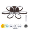 GloboStar® GLOBOSTAR® MARGARET 61402 Μοντέρνο Φωτιστικό Οροφής LED 54W 6210lm 360° AC 220-240V IP20 Ρυθμιζόμενο Λευκό CCT με Χειριστήριο από 2700K έως 6000K Dimmable - Lumileds SMD Chip - Καφέ Ματ - Μ57 x Π57 x Υ12cm - 3 Χρόνια Εγγύηση
