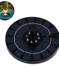 GloboStar® GloboStar® 71531 Ηλιακό Αυτόνομο Φωτοβολταϊκό Διακοσμητικό Συντριβάνι LED 3W με Μέγιστο Ύψος Νερού 30-60cm - 4 Διαφορετικά Μπέκ Ψεκασμού Αδιάβροχο IP68 Θερμό Λευκό 2700K Φ18 x Υ8cm