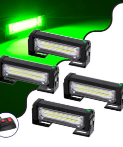 GloboStar® GloboStar® 85031 PRO Series ΣΕΤ 4 x Μπάρες Σήμανσης Οχήματος Πυροσβεστικής για Αυτοκίνητα & Φορτηγά 13 Προγραμμάτων Φωτισμού STROBE LED CREE CXB COB 36W DC 10-30V Αδιάβροχο IP65 Πράσινο