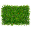 GloboStar® GLOBOSTAR® BUXUS 78408 Τεχνητό Πάνελ Φυλλωσιάς / Κάθετος Κήπος Καυκάσιο Πυξάρι & Πολύχρωμα Λουλούδια - Πράσινο - Μ60 x Π8 x Υ40cm