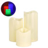 GloboStar® GloboStar® 79553 ΣΕΤ 3 Διακοσμητικών Realistic Κεριών με LED - Μπαταρίας & Ασύρματο Χειριστήριο IR Πολύχρωμα RGB Dimmable