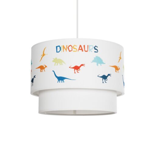 GloboStar® GLOBOSTAR® DINO 204-0006 Παιδικό Κρεμαστό Φωτιστικό Οροφής με Ντουί 1 x E27 AC 220-240V IP20 - Πολύχρωμο - Μ30 x Π30 x Υ24cm