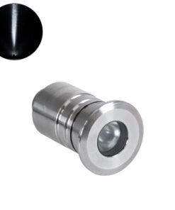 GloboStar® GLOBOSTAR® UNDERWATER-DANI 90412 Υποβρύχιο Χωνευτό Σποτ για Σιντριβάνια/Πισίνες LED 1W 100lm 5° DC 24V Αδιάβροχο IP68 Ψυχρό Λευκό 6000K Dimmable - Ανοξείδωτο Ατσάλι 304 - Φ3 x Υ5cm - Q2.4cm - 3 Χρόνια Εγγύηση