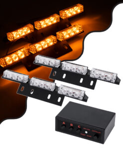 GloboStar® GloboStar® 85009 PRO Series ΣΕΤ 2 x Μπάρες Σήμανσης Οχήματος Οδικής Βοήθείας για Αυτοκίνητα & Φορτηγά 3 Προγραμμάτων Φωτισμού STROBE LED HIGH POWER 18W DC 10-30V Αδιάβροχο IP65 Πορτοκαλί