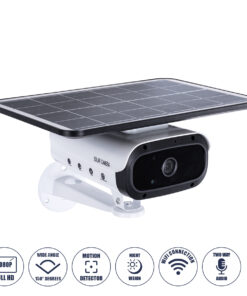 GloboStar® GloboStar® 86047 Αυτόνομη Ηλιακή Camera 1080P 2MP WiFi 150° Μπαταρία 3200mAh Φωτοβολταϊκό Πάνελ Διπλή Κατέυθυνση Ομιλίας Αδιάβροχη IP66 Ψυχρό Λευκό 6000K - Λευκό