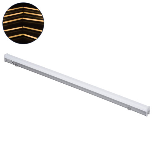 GloboStar® GLOBOSTAR® DIGI-BAR 90213 Ψηφιακή Pixel Addressable Facade Μπάρα LED 12W 840lm 180° DC 24V Αδιάβροχο IP65  8 x Pixel Θερμό Λευκό 2700K DMX512 Dimmable SPI/TTL Protocol IC UCS512C0 - Ασημί & Λευκό - Μ100 x Π3 x Υ4.5cm - 3 Χρόνια Εγγύηση