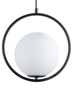 GloboStar® GLOBOSTAR® MADRID 00931 Μοντέρνο Κρεμαστό Φωτιστικό Οροφής με Ντουί 1 x E27 AC 220-240V IP20 - Μαύρο & Λευκό - Μ30 x Π20 x Υ30cm