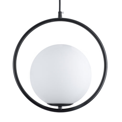 GloboStar® GLOBOSTAR® MADRID 00931 Μοντέρνο Κρεμαστό Φωτιστικό Οροφής με Ντουί 1 x E27 AC 220-240V IP20 - Μαύρο & Λευκό - Μ30 x Π20 x Υ30cm