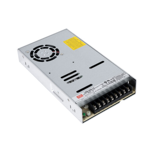 GloboStar® GLOBOSTAR® MEANWELL-LRS450-12 90786 Τροφοδοτικό/Μετασχηματιστής PELV 450W 37.5A DC 12V IP20 - AC 220-240V σε DC 12V / Ρυθμιζόμενo από 10.2VDC έως 13.8VDC - Μ22.5 x Π12.4 x Υ3.5cm - 3 Χρόνια Εγγύηση