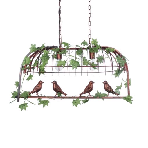 GloboStar® GLOBOSTAR® NEST 01645 Vintage Κρεμαστό Φωτιστικό Οροφής με Ντουί 2 x E27 AC 220-240V IP20 - Χάλκινο & Πράσινο - Μ73.6 x Π37.5 x Y38.5cm