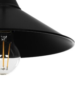 GLOBOSTAR® FONTE 203-0080 Μοντέρνο Κρεμαστό Φωτιστικό Οροφής με Ντουί 1 x E27 AC 220-240V IP20 - Μαύρο - Μ30 x Π30 x Υ15cm 18 ef8025 203 0080 7