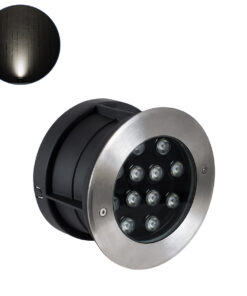 GloboStar® GloboStar® UNDERWATER-JULIA 90569 Υποβρύχιο Χωνευτό Φωτιστικό Σποτ Ειδικό για Σιντριβάνια LED 12W 1140lm 15° DC 24V Αδιάβροχο IP68 Φ18 x Υ11.2cm Φυσικό Λευκό 4500K - Ανοξείδωτο Ατσάλι - 3 Χρόνια Εγγύηση