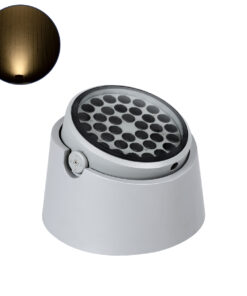 GloboStar® GLOBOSTAR® FLOOD-RANA 90491 Κινούμενος Προβολέας Σποτ Wall Washer LED 60W 5400lm 5° DC 24V Αδιάβροχο IP67 Θερμό Λευκό 2700K Dimmable - Γκρι - Μ30 x Π30 x Υ21cm - 3 Χρόνια Εγγύηση