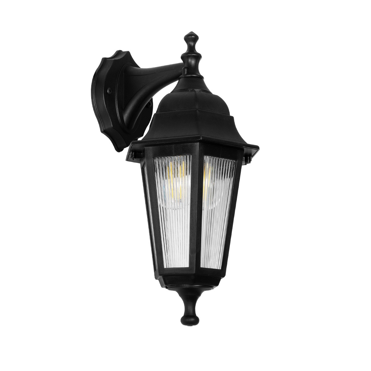 GloboStar® VITRO 203-0191 Vintage Επιτοίχιο Φωτιστικό Φαναράκι Μονόφωτο 1 x E27 IP44 Μαύρο Πλαστικό - Μ17 x Π20 x Υ36cm 2 GloboStar® GloboStar® VITRO 203-0191 Vintage Επιτοίχιο Φωτιστικό Φαναράκι Μονόφωτο 1 x E27 IP44 Μαύρο Πλαστικό - Μ17 x Π20 x Υ36cm