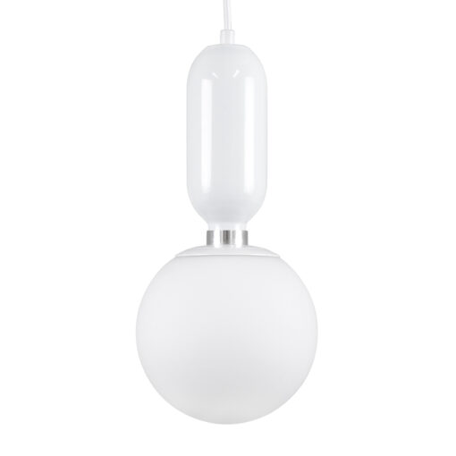 GloboStar® GLOBOSTAR® MAVERICK 00944 Μοντέρνο Κρεμαστό Φωτιστικό Οροφής με Ντουί 1 x E27 AC 220-240V IP20 - Λευκό - Μ15 x Π15 x Υ33cm