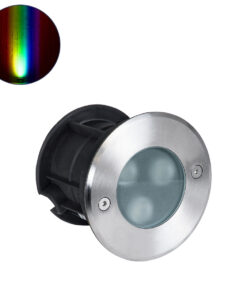 GloboStar® GloboStar® UNDERWATER-GUNE 90406 Υποβρύχιο Χωνευτό Φωτιστικό Σποτ Ειδικό για Σιντριβάνια LED 12W 1020lm 60° DC 24V Αδιάβροχο IP68 Φ10 x Υ7.5cm RGBW DMX512 - Ανοξείδωτο Ατσάλι - 3 Years Warranty