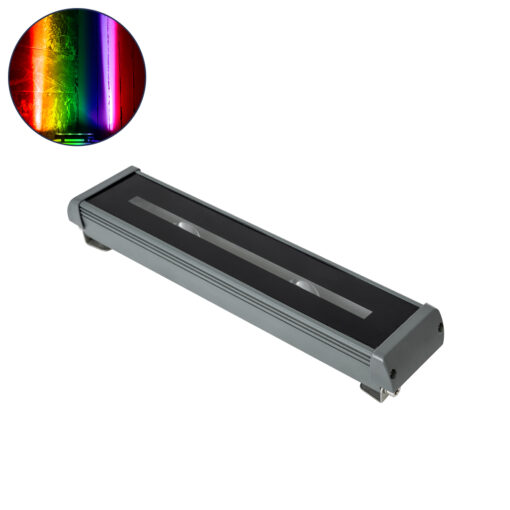 GloboStar® GLOBOSTAR® WINDOW-RAFI 90729 Αρχιτεκτονικό Φωτιστικό Ανάδειξης Παραθύρων Window Light LED 18W 1530lm 8x180° DC 24V Αδιάβροχο IP67 RGBW DMX512 Dimmable - Γκρι Ανθρακί - Μ30.5 x Π6.7 x Υ4.5cm - 3 Χρόνια Εγγύηση