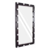 GloboStar® GloboStar® MAKEUP MIRROR-160x80-2 Μοντέρνος Καθρέπτης Μακιγιάζ με Πλαίσιο Φυσικού Ξύλου με Διακόπτη On/Off 20 x E27 AC220-240V - Μ80 x Π7 x Υ160cm - Καφέ Wenge