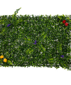 GloboStar® GLOBOSTAR® BOXWOOD 78409 Τεχνητό Πάνελ Φυλλωσιάς Κάθετος Κήπος Πυξάρι/Φτέρη/Περεσκία - Πράσινο - Μ60 x Π7 x Υ40cm