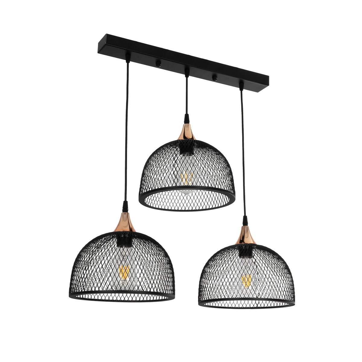 GLOBOSTAR® GLIND 201-0082 Vintage Κρεμαστό Φωτιστικό Οροφής με Ντουί 3 x E27 AC 220-240V IP20 - Μαύρο - Μ55 x Π25 x Υ70cm 2 GloboStar® GLOBOSTAR® GLIND 201-0082 Vintage Κρεμαστό Φωτιστικό Οροφής με Ντουί 3 x E27 AC 220-240V IP20 - Μαύρο - Μ55 x Π25 x Υ70cm