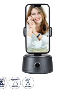 GloboStar® GloboStar® 86005 Following Face Auto Tracking Live Steaming Mobile Stand - Βάση Κινητού με Ανιχνευτή Κίνησης & Βάση για Τρίποδο - Μαύρο