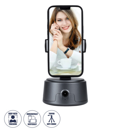 GloboStar® GloboStar® 86005 Following Face Auto Tracking Live Steaming Mobile Stand - Βάση Κινητού με Ανιχνευτή Κίνησης & Βάση για Τρίποδο - Μαύρο