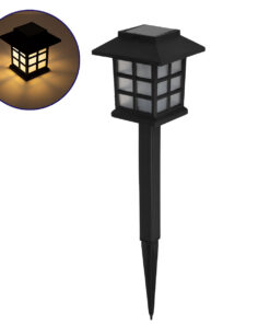 GloboStar® GloboStar® 71524 Αυτόνομο Ηλιακό Φωτιστικό LED SMD 1W 50lm με Ενσωματωμένη Μπαταρία 300mAh - Φωτοβολταϊκό Πάνελ με Αισθητήρα Ημέρας-Νύχτας Αδιάβροχο IP65 Φανάρι Κήπου Θερμό Λευκό 3000K