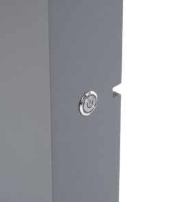 GloboStar® MAKEUP MIRROR-80x80-6 Μοντέρνος Καθρέπτης Μακιγιάζ με Πλαίσιο Φυσικού Ξύλου με Διακόπτη On/Off 12 x E27 AC220-240V - Μ80 x Π7 x Υ80cm - Γκρι Ανθρακί 18 f5cd8b 80x80 9