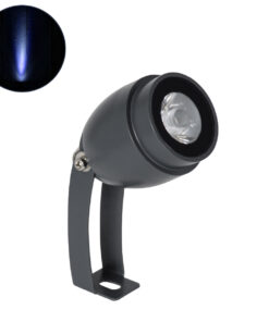 GloboStar® GloboStar® TREELIGHT-TREEGAL 90463 Σποτ Φωτισμού Ειδικό για Φυτά - Δέντρα με Βάση Μπετού & Κορμού LED 3W 315lm 15° DC 24V Αδιάβροχο IP65 Φ5 x Υ14.7cm Μπλε - Γκρι Ανθρακί - 3 Years Warranty