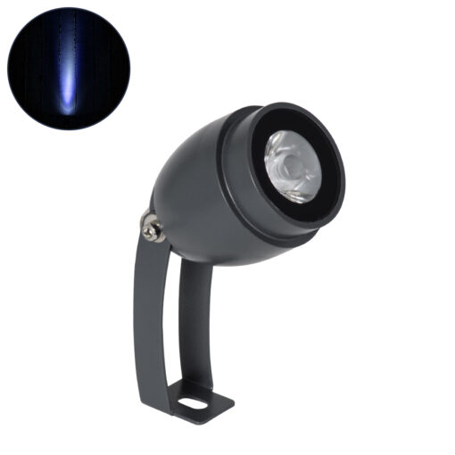 GloboStar® GloboStar® TREELIGHT-TREEGAL 90463 Σποτ Φωτισμού Ειδικό για Φυτά - Δέντρα με Βάση Μπετού & Κορμού LED 3W 315lm 15° DC 24V Αδιάβροχο IP65 Φ5 x Υ14.7cm Μπλε - Γκρι Ανθρακί - 3 Years Warranty