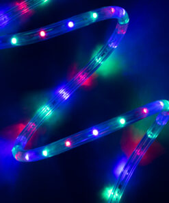 GloboStar® GloboStar® 70607 Φωτοσωλήνας LED DIODE 1m 3.9W/m 36LED/m 117lm/m 360° DC 230V Αδιάβροχος IP68 Πολύχρωμος RGB Dimmable