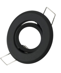 GloboStar® GloboStar® DELTA 77801 Χωνευτό Κινούμενο Στρόγγυλο Σποτ Οροφής για Λάμπα MR11 με Βάση GU5.3 ή GU10 - IP20 - Μεταλλικό - Φ70 x Υ21mm - Μαύρο - 5 Χρόνια Εγγύηση