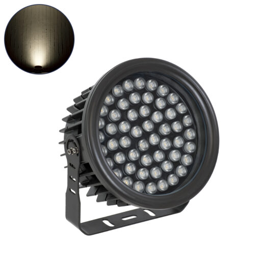 GloboStar® GLOBOSTAR® FLOOD-NEVA 90399 Προβολέας Σποτ Wall Washer LED 54W 5130lm 30° DC 24V Αδιάβροχο IP65 Φυσικό Λευκό 4500K Dimmable - Μαύρο - Μ24.5 x Π24.5 x Υ14.7cm - 3 Χρόνια Εγγύηση