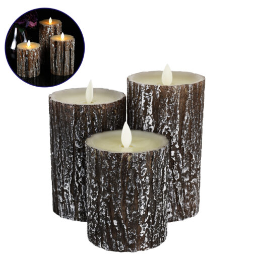 GloboStar® GLOBOSTAR® EVERFLAME 79562 Διακοσμητικό Κερί Παραφίνης με IR Ασύρματο Χειριστήριο LED 0.5W 30lm 120° DC 3.2V με 2xAA Μπαταρίες IP20 Θερμό Λευκό 2700K Dimmable - Μ7.5 x Π7.5 x Υ15cm - Πακέτο 3 Τεμαχίων - 1 Χρόνο Εγγύηση