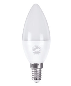 GloboStar® GLOBOSTAR® CANDLE 60003 Λάμπα Κεράκι E14 C37 LED 6W 600lm 260° AC 220-240V IP20 Ψυχρό Λευκό 6000K - Lumileds SMD Chip - Λευκό Γαλακτερό - Φ3.7 x Υ10cm - 3 Χρόνια Εγγύηση