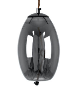 GloboStar® GLOBOSTAR® ΑΧΤΟΝ 00755 Μοντέρνο Κρεμαστό Φωτιστικό Οροφής LED 7W 500lm 180° AC 220-240V IP20 Θερμό Λευκό 2700K - Sanan SMD Chip - Μαύρο & Μαύρο Φιμέ - Μ17 x Π17 x Υ18cm - 2 Χρόνια Εγγύηση