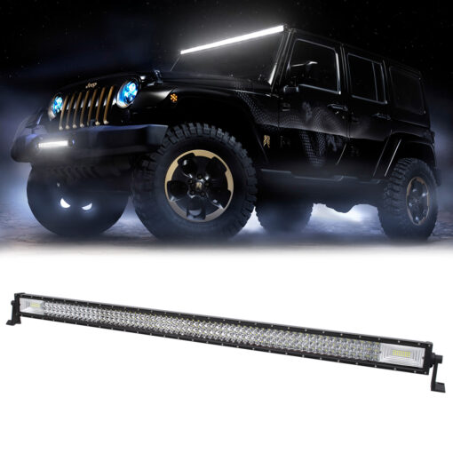 GloboStar® GloboStar® 85485 PRO Series Μπάρα Ίσια - Straight TRI-ROW 7D για Αυτοκίνητα & Φορτηγά LED CREE XBD 675W 67500lm 15° & 60° DC 10-30V Αδιάβροχη IP65 Ψυχρό Λευκό 6000K