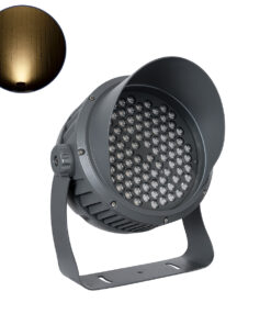 GloboStar® GLOBOSTAR® FLOOD-DIMO 90746 Προβολέας Σποτ Wall Washer με Αντιθαμβωτική Γρίλια LED 100W 9000lm 10° AC 220-240V Αδιάβροχο IP67 Θερμό Λευκό 2700K - Γκρι Ανθρακί - Μ34 x Π36 x Υ44cm - 3 Χρόνια Εγγύηση
