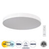GloboStar® GloboStar® BURTON 61205-S Πλαφονιέρα Οροφής LED CCT 100W 11020lm 120° AC 220-240V - Εναλλαγή Φωτισμού μέσω Τηλεχειριστηρίου All In One Ψυχρό 6000k+Φυσικό 4500k+Θερμό 2700k Dimmable Φ80cm - Λευκό - 3 Years Warranty