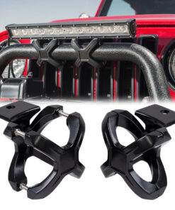 GloboStar® GloboStar® 85556 ΣΕΤ 2 Βάσεις Στήριξης για Μπάρες - Προβολάκια LED Rollbar JEEP BAR Holder - Brackets - 2.25" έως 3" Inches Universal