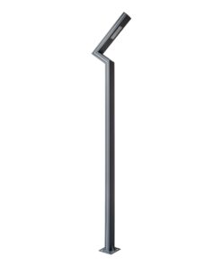 GloboStar® GLOBOSTAR® ZAPOPAN 90838 Φωτιστικό Urban Light Πλατείας/Πάρκου LED 30W 4080lm 120° AC 220-240V Αδιάβροχο IP65 IK09 Φυσικό Λευκό 5000K - LUMILEDs SMD Chip & MEANWELL Driver - Γκρι Ανθρακί - Μ75 x Π14 x Υ360cm - 5 Χρόνια Εγγύηση