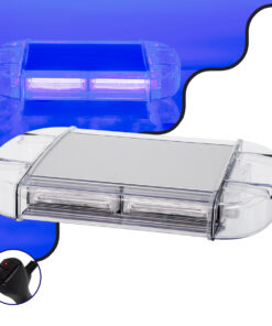 GloboStar® GloboStar® 85176 PRO Series Φάρος Σήμανσης Οχήματος Αστυνομίας για Αυτοκίνητα & Φορτηγά 6 Προγραμμάτων Φωτισμού STROBE LED COB 60W DC 10-30V Αδιάβροχος IP66 Μπλε