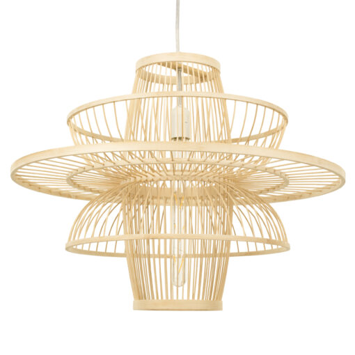 GloboStar® GLOBOSTAR® BALI 00862 Boho Κρεμαστό Φωτιστικό Οροφής με Ντουί 1 x E27 AC 220-240V IP20 - Μπεζ - Μ60 x Π60 x Υ45cm