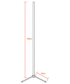 GloboStar® Μοντέρνο Minimal Επιδαπέδιο Μαύρο Φωτιστικό 150cm LED 30 Watt με Ασύρματο Χειριστήριο 2.4G RF & Dimmer RGBW+WW Πολύχρωμο - Ψυχρό - Ημέρας - Θερμό GloboStar ALIEN Design GLOBO-150-9