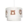 GloboStar® GLOBOSTAR® BEAR 204-0003 Παιδικό Κρεμαστό Φωτιστικό Οροφής με Ντουί 1 x E27 AC 220-240V IP20 - Πολύχρωμο - Μ30 x Π30 x Υ24cm