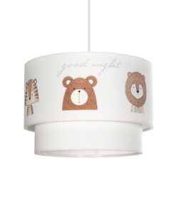 GloboStar® GLOBOSTAR® BEAR 204-0003 Παιδικό Κρεμαστό Φωτιστικό Οροφής με Ντουί 1 x E27 AC 220-240V IP20 - Πολύχρωμο - Μ30 x Π30 x Υ24cm