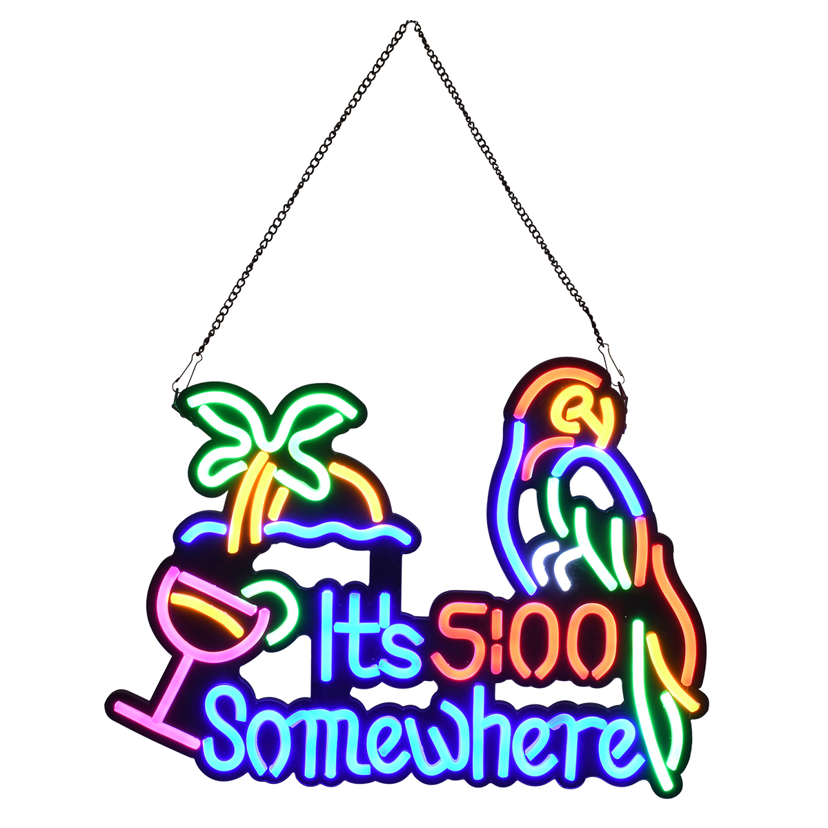 GloboStar® 85854 Φωτιστικό Ταμπέλα Φωτεινή Επιγραφή NEON LED Σήμανσης ITS 5:00 SOMEWHERE PARROT 30W AC 230V με Διακόπτη On/Off Ροζ - Γαλάζιο - Κίτρινο - Πράσινο - Κόκκινο 2 GloboStar® GloboStar® 85854 Φωτιστικό Ταμπέλα Φωτεινή Επιγραφή NEON LED Σήμανσης ITS 5:00 SOMEWHERE PARROT 30W AC 230V με Διακόπτη On/Off Ροζ - Γαλάζιο - Κίτρινο - Πράσινο - Κόκκινο