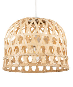 GloboStar® GLOBOSTAR® MANGEA 00715 Boho Κρεμαστό Φωτιστικό Οροφής με Ντουί 1 x E27 AC 220-240V IP20 - Μπεζ - Μ35 x Π35 x Υ22cm