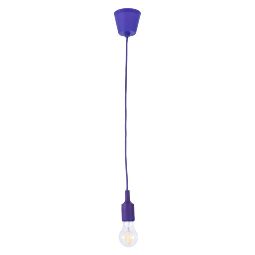 GloboStar® GLOBOSTAR® CABLITO 61560 Μοντέρνο Κρεμαστό Φωτιστικό Οροφής με Ντουί 1 x E27 AC 220-240V IP20 - Μωβ - Μ4 x Π4 x Υ110cm
